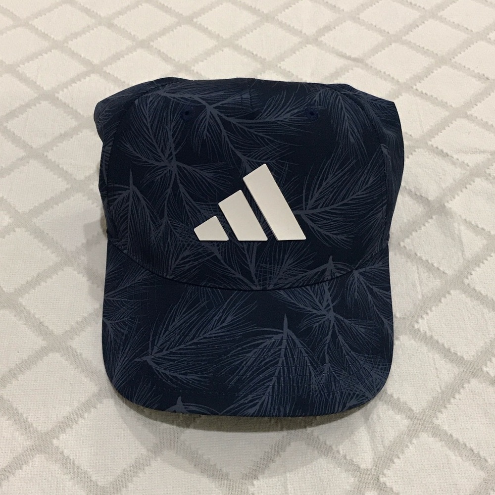Adidas Dark Blue Leaf Print Cap